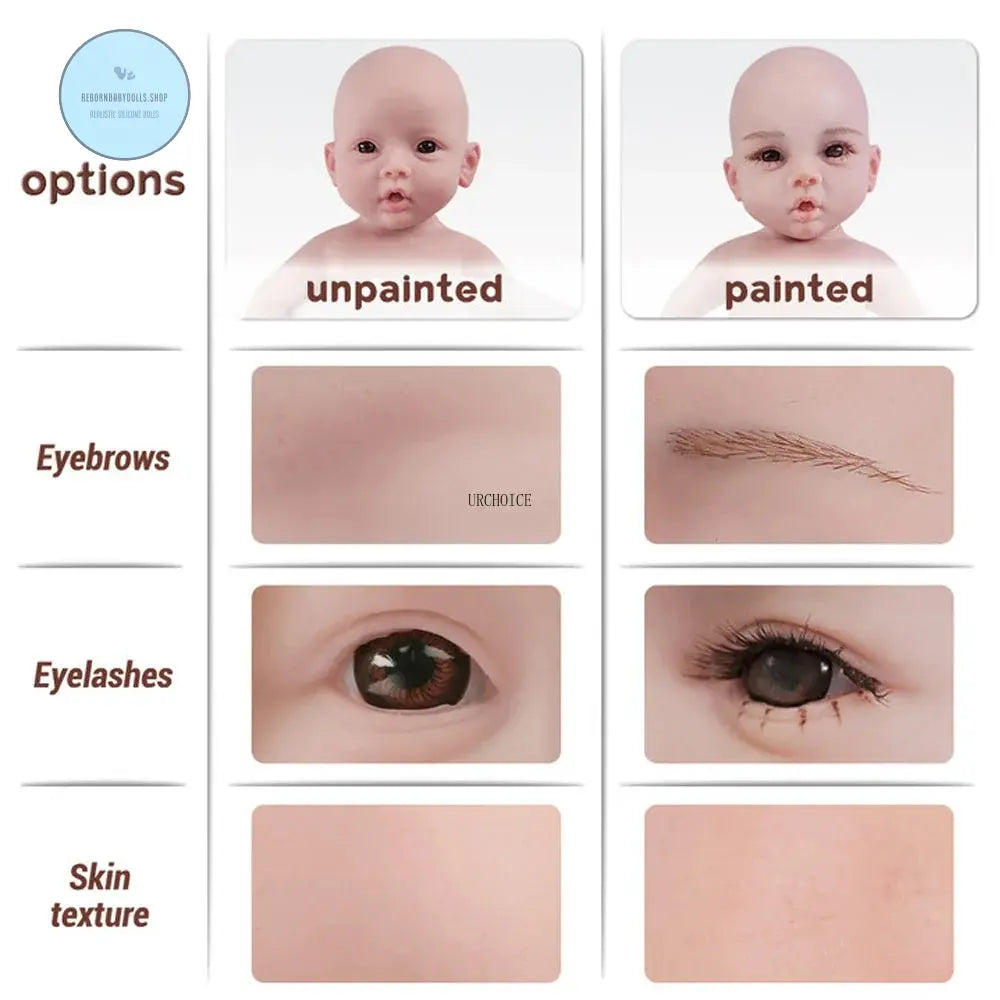 Image of Reborn Baby Dolls 100% Siold Silicone Reborn Baby Dark African Girl