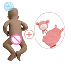 Image of Reborn Baby Dolls 100% Siold Silicone Reborn Baby Dark African Girl