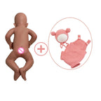 Image of Reborn Baby Dolls 100% Siold Silicone Reborn Baby Dark African Girl