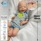 Image of Reborn Baby Dolls 100% Whole Body Silicone Reborn Baby Girl April