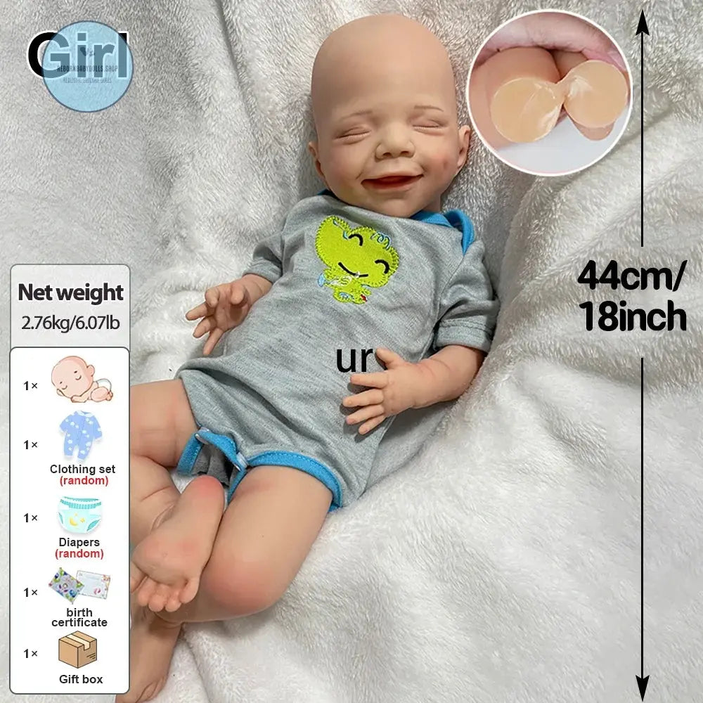 Image of Reborn Baby Dolls 100% Whole Body Silicone Reborn Baby Girl April