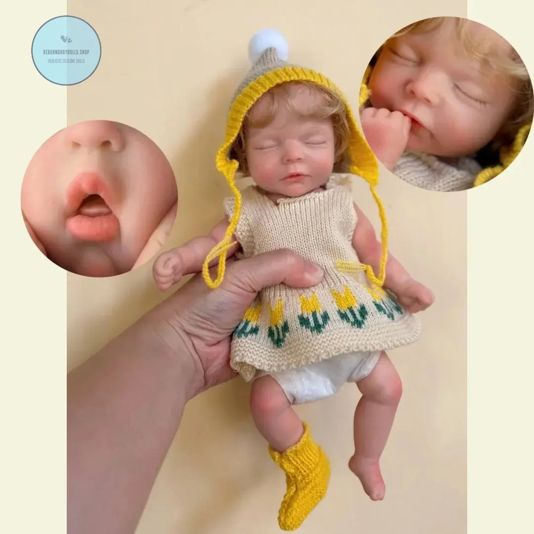 Image of Reborn Baby Dolls 10Inch Can Open Mouth Full Body Silicone Reborn