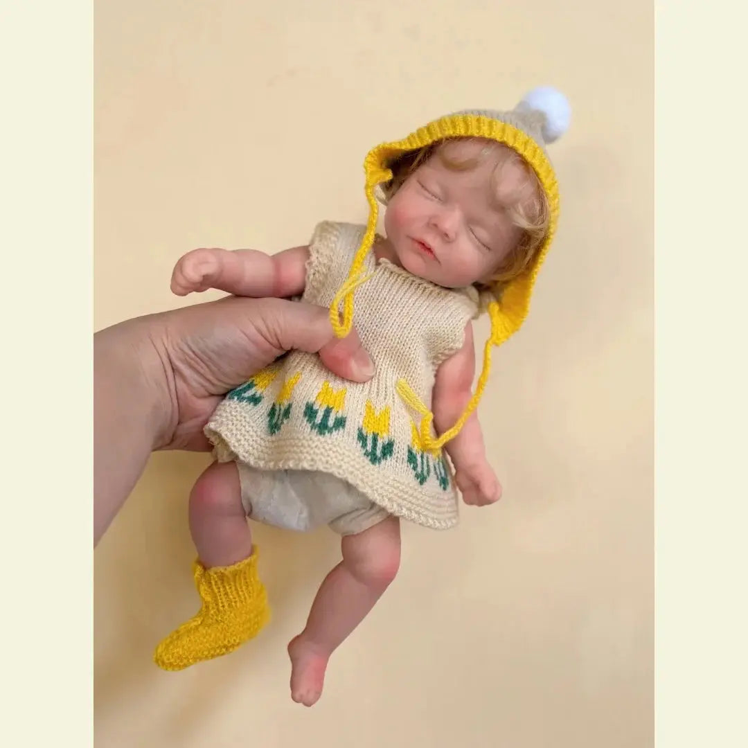 Image of Reborn Baby Dolls 10Inch Can Open Mouth Full Body Silicone Reborn