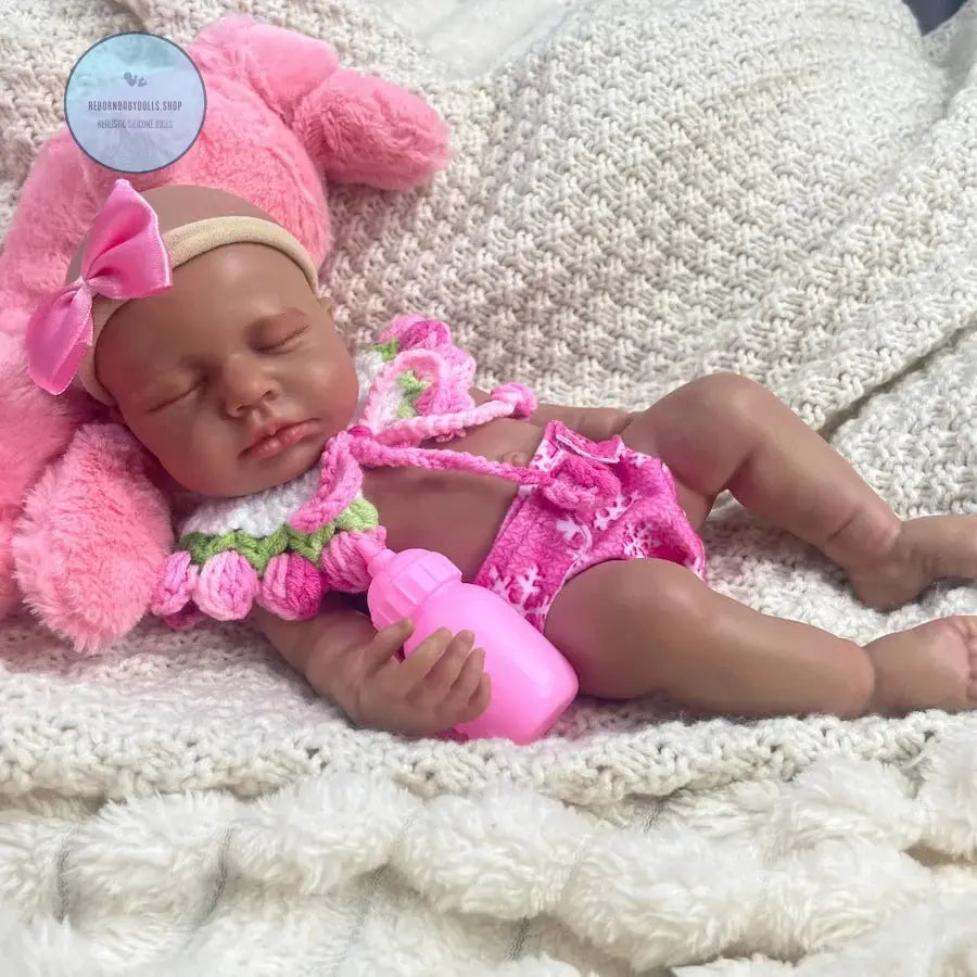 Image of Reborn Baby Dolls 12 Inch Mini African Americans Loulou Reborn