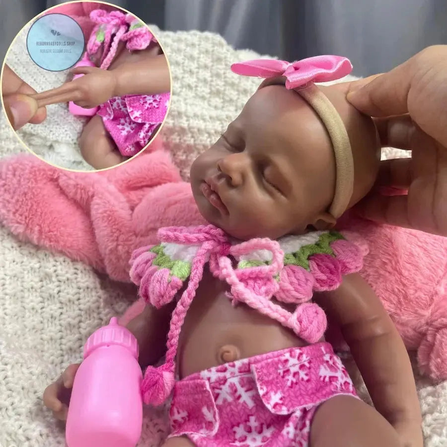 Image of Reborn Baby Dolls 12 Inch Mini African Americans Loulou Reborn