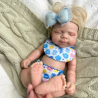 Image of Reborn Baby Dolls 12 Inch Mini Pascale With Rooted Hair Full Body