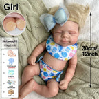 Image of Reborn Baby Dolls 12 Inch Mini Pascale With Rooted Hair Full Body
