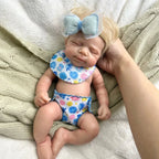 Image of Reborn Baby Dolls 12 Inch Mini Pascale With Rooted Hair Full Body