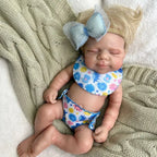 Image of Reborn Baby Dolls 12 Inch Mini Pascale With Rooted Hair Full Body