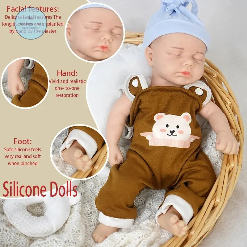 Image of Reborn Baby Dolls 12.2 Inch Open Full Silicone Rebirth Baby Doll,