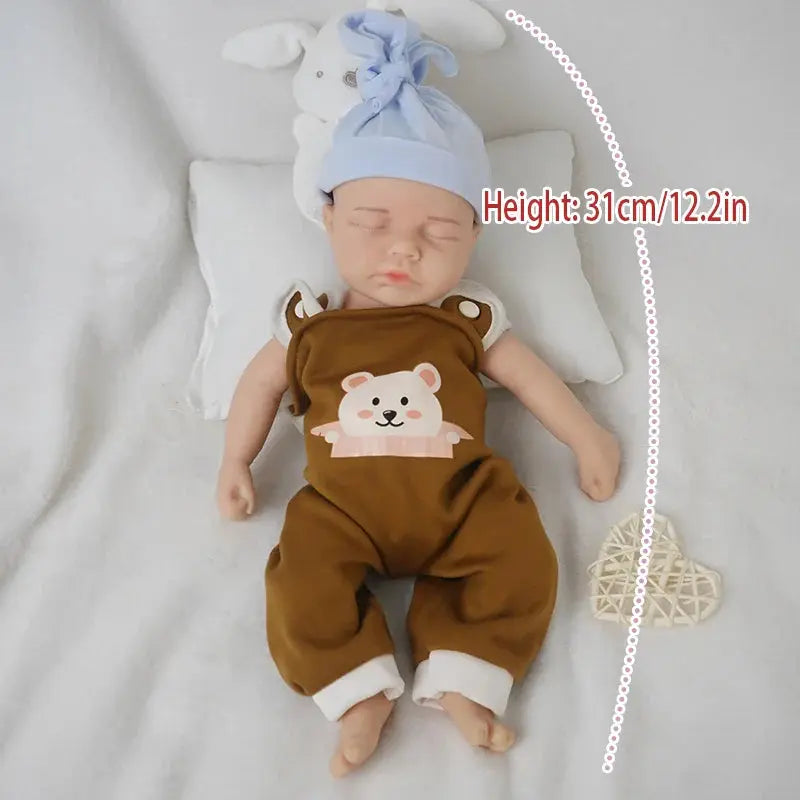 Image of Reborn Baby Dolls 12.2 Inch Open Full Silicone Rebirth Baby Doll,