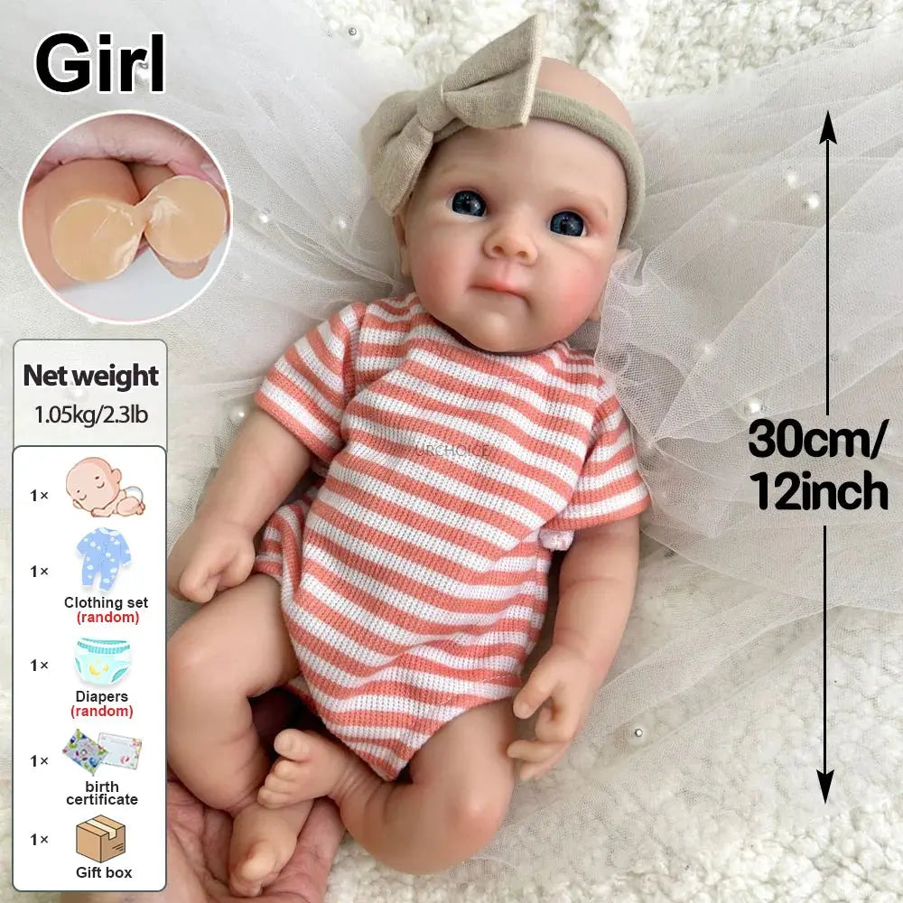Image of Reborn Baby Dolls 12Inch 30Cm Bettie Soft Touch Realistic  Silicone