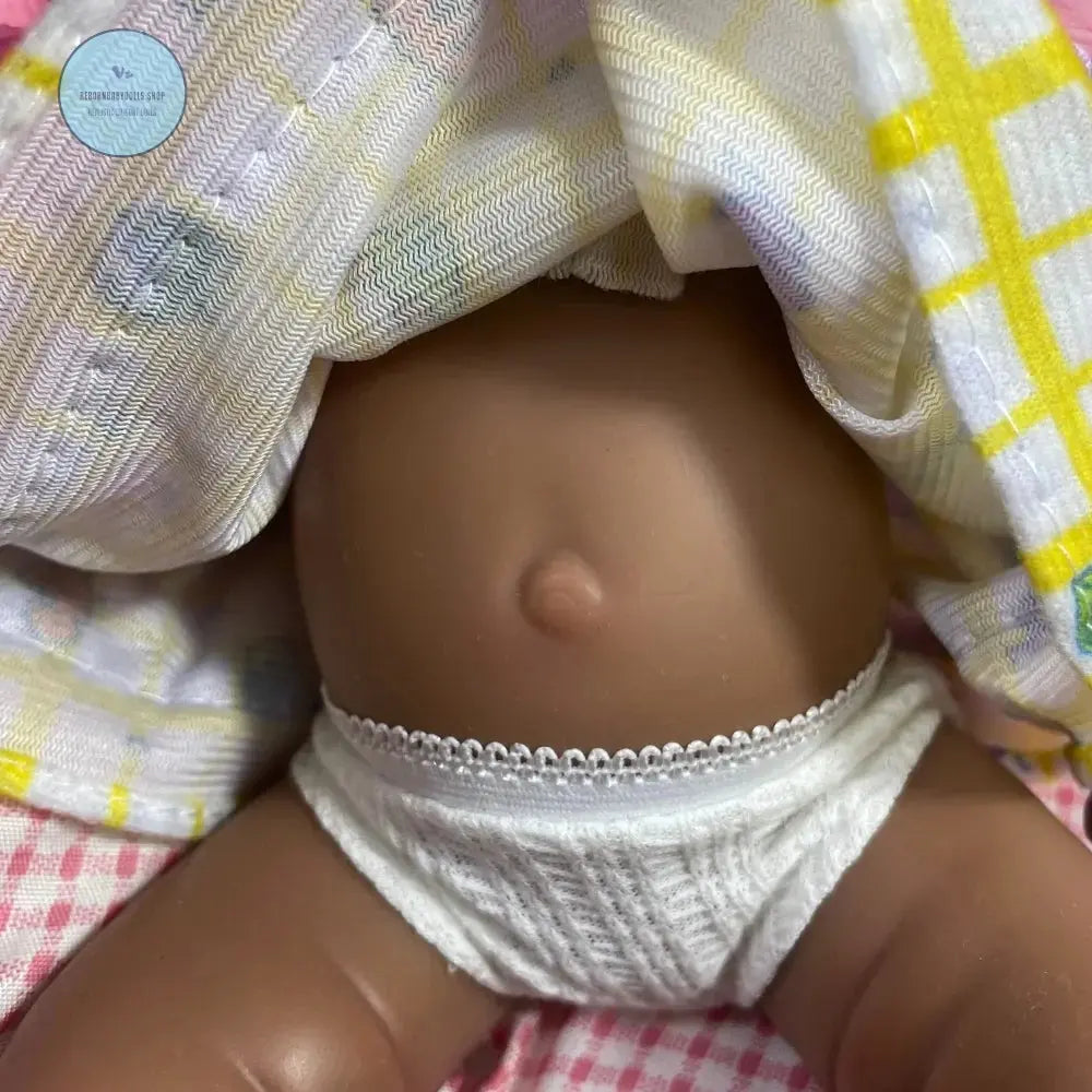 Image of Reborn Baby Dolls 13 Inch Dark Skin Silicone Reborn Baby Doll Luna