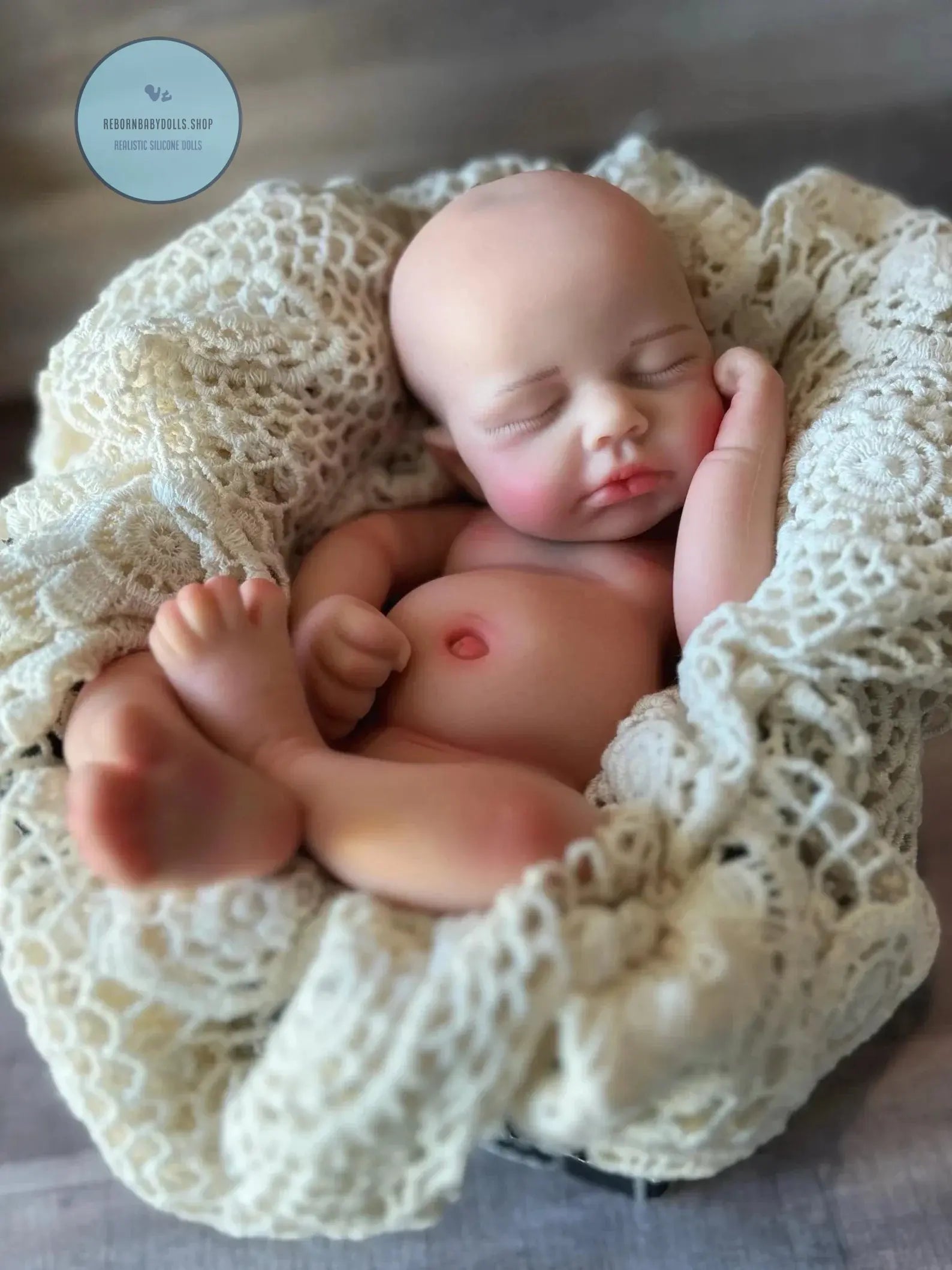 Image of Reborn Baby Dolls 13Inch Can Open Mouth Loulou Silicone Reborn Girl &
