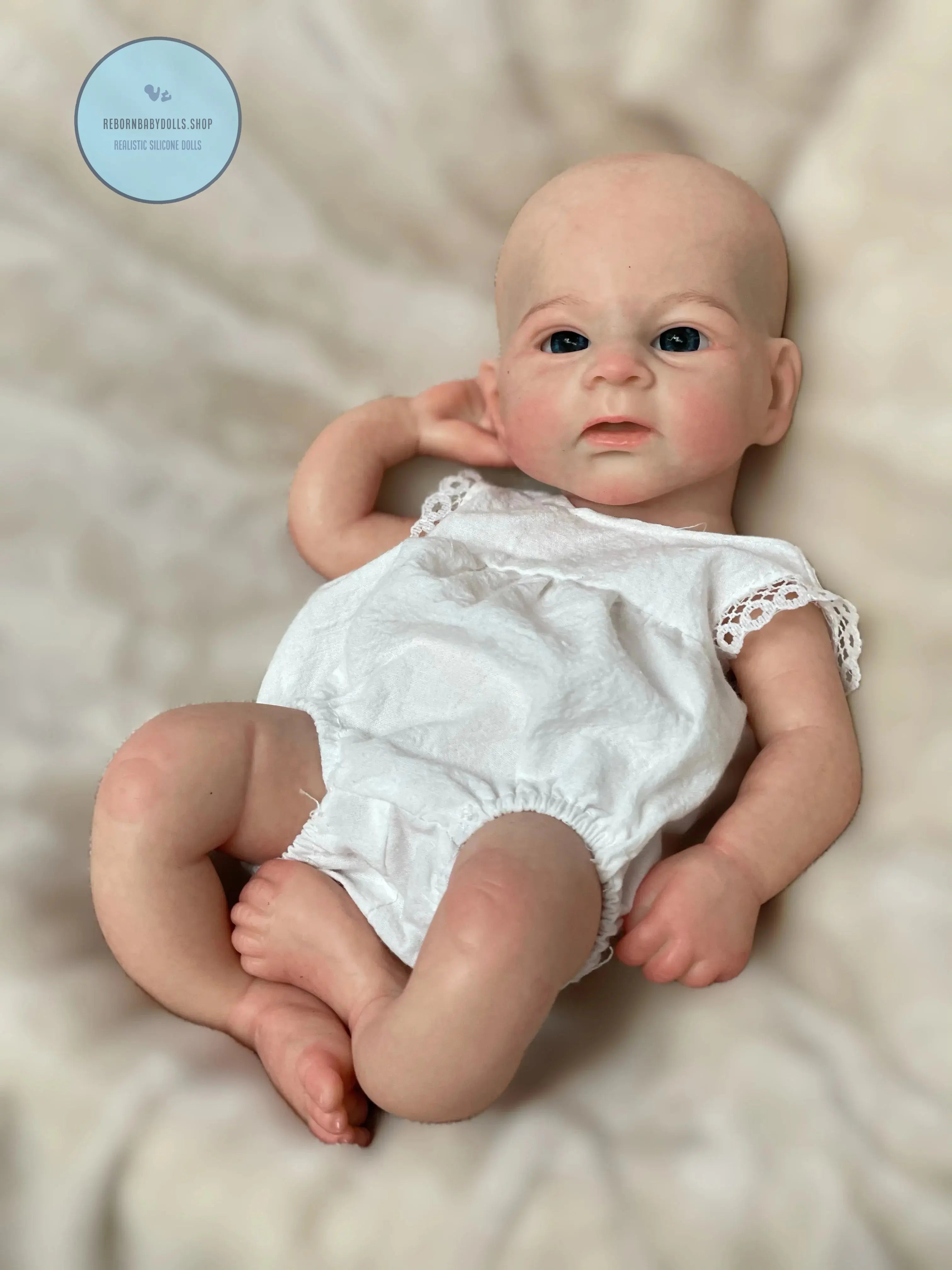 Image of Reborn Baby Dolls 13Inch Vivienne&Elijha All Silicone Reborn Doll