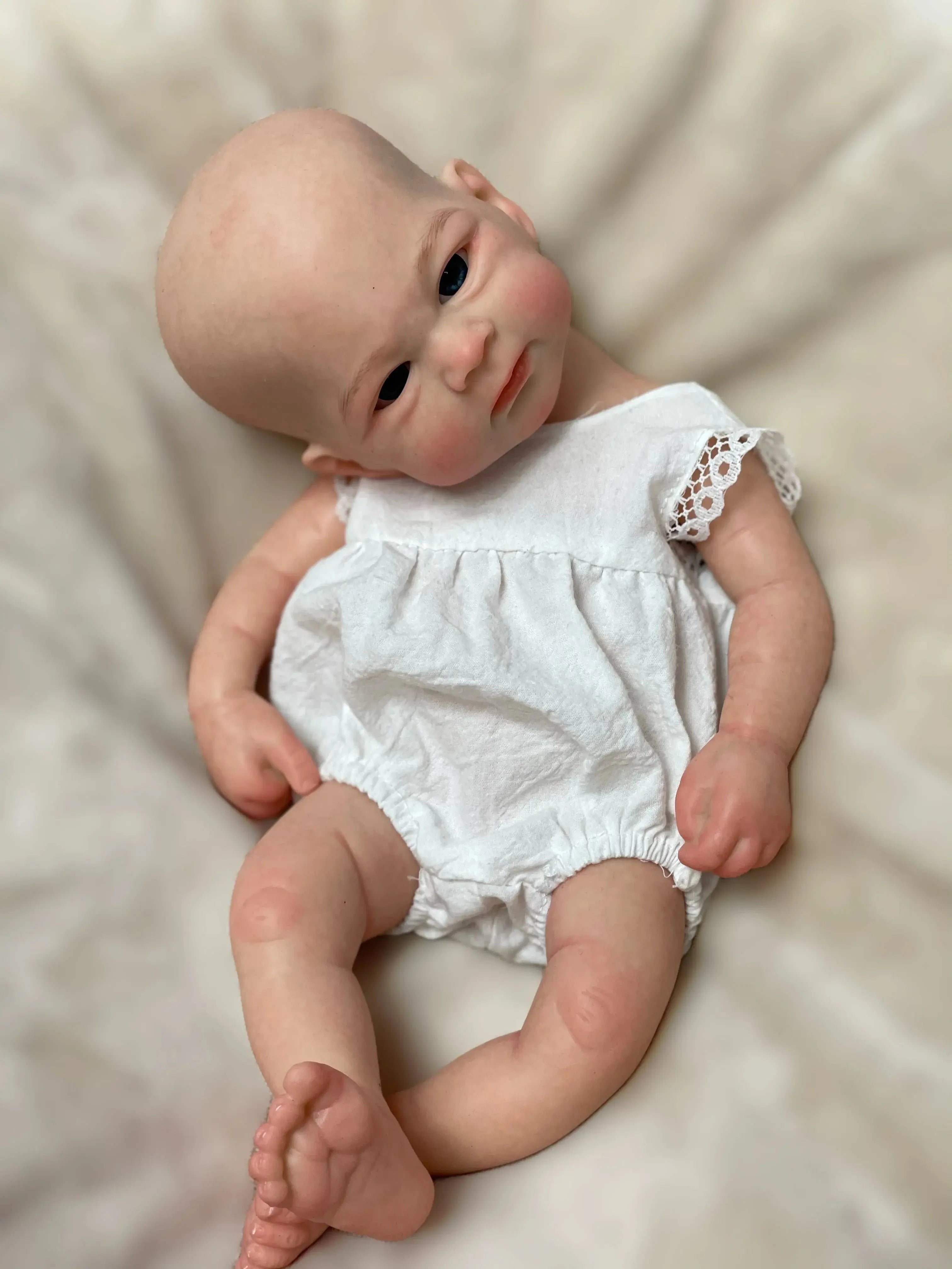 Image of Reborn Baby Dolls 13Inch Vivienne&Elijha All Silicone Reborn Doll