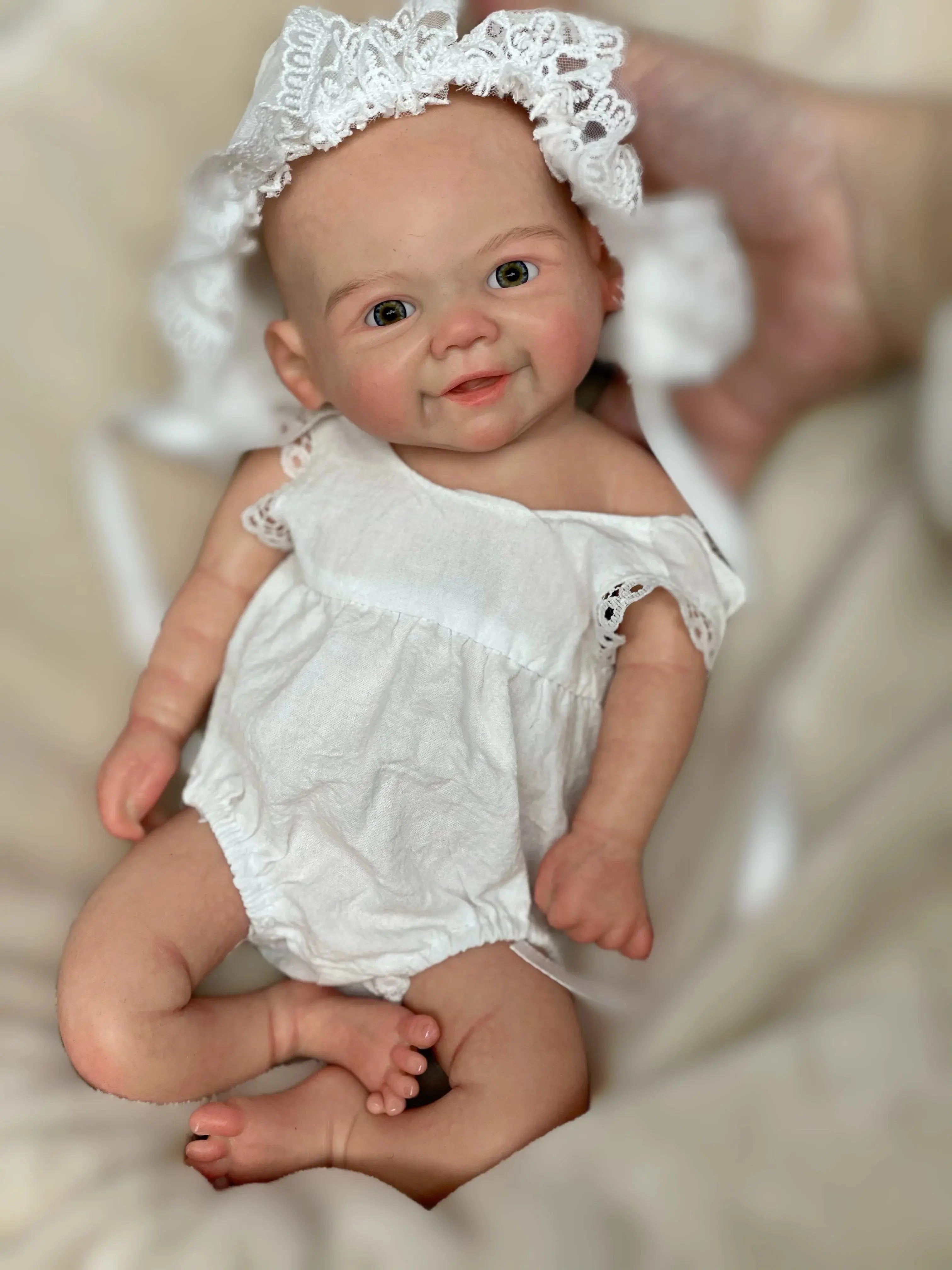 Image of Reborn Baby Dolls 13Inch Vivienne&Elijha All Silicone Reborn Doll