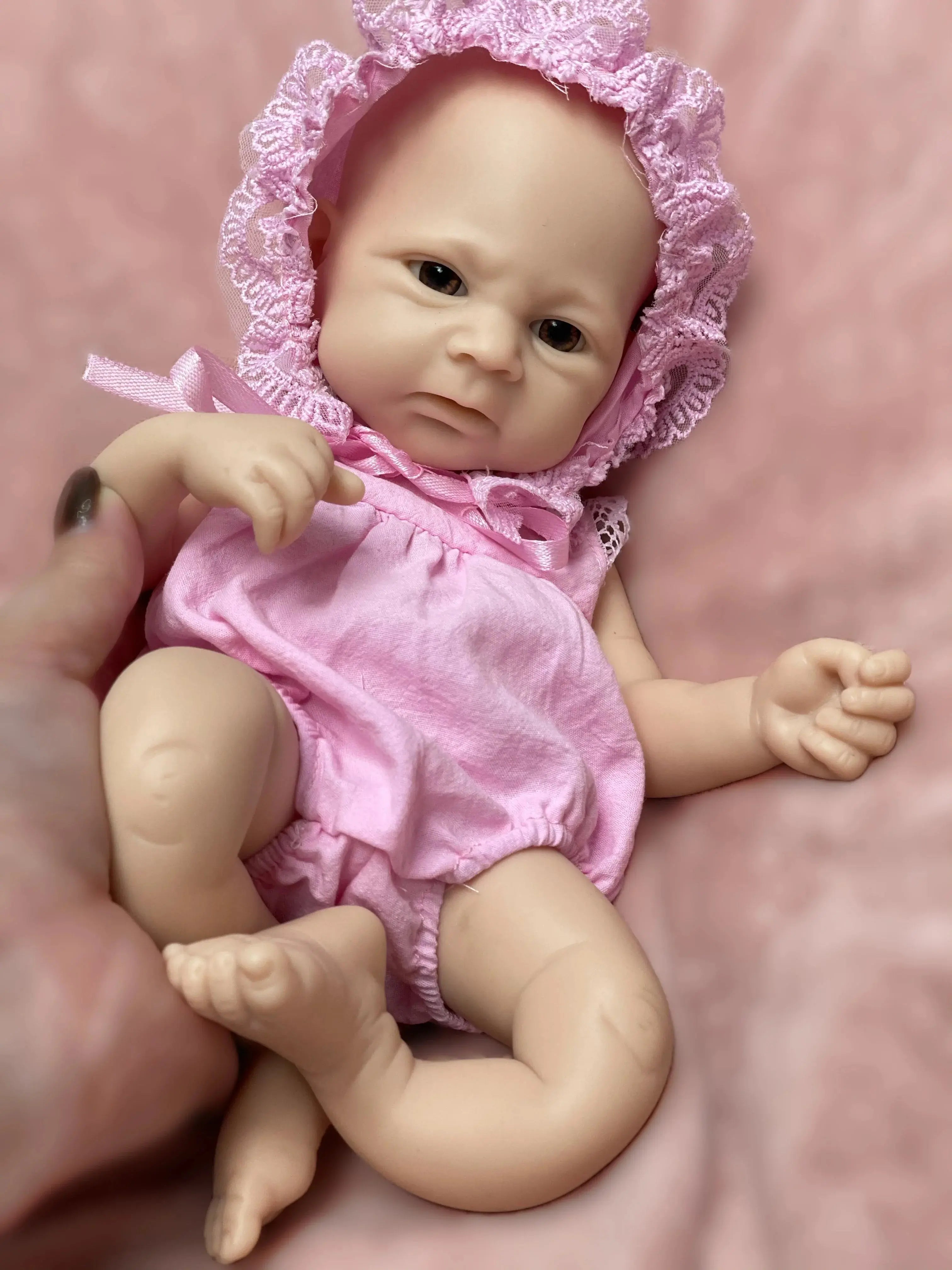 Image of Reborn Baby Dolls 13Inch Vivienne&Elijha All Silicone Reborn Doll