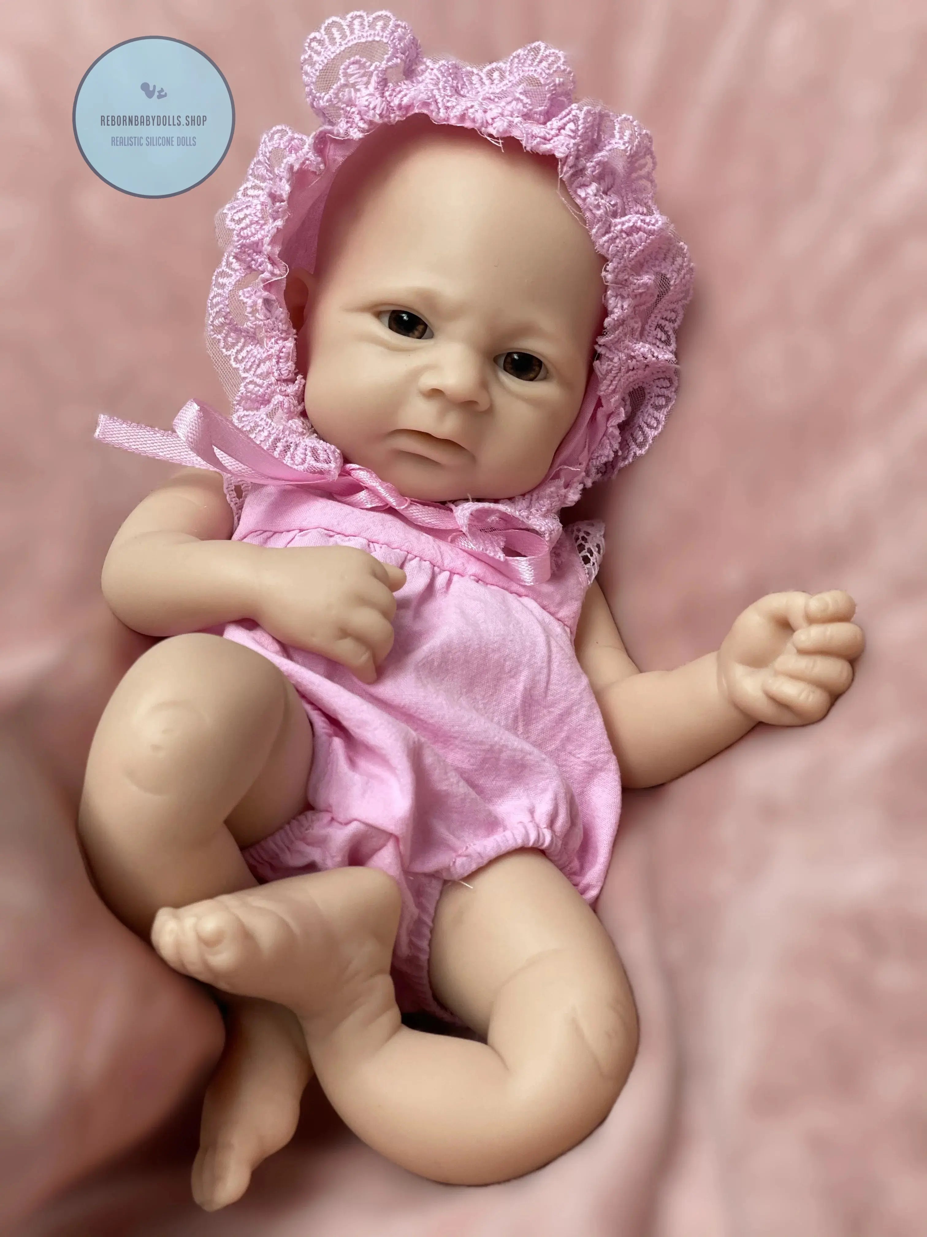 Image of Reborn Baby Dolls 13Inch Vivienne&Elijha All Silicone Reborn Doll