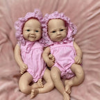Image of Reborn Baby Dolls 13Inch Vivienne&Elijha All Silicone Reborn Doll