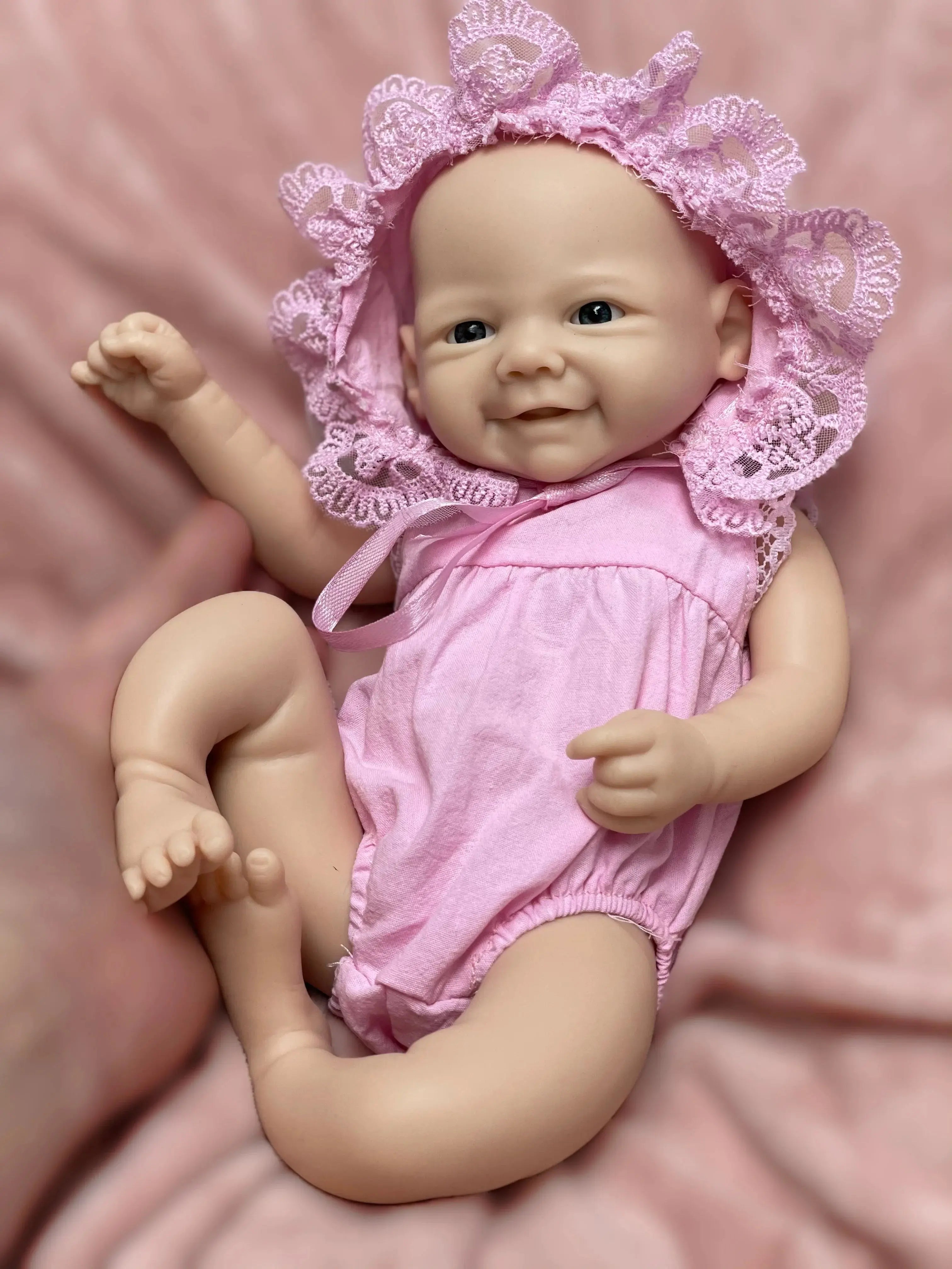 Image of Reborn Baby Dolls 13Inch Vivienne&Elijha All Silicone Reborn Doll