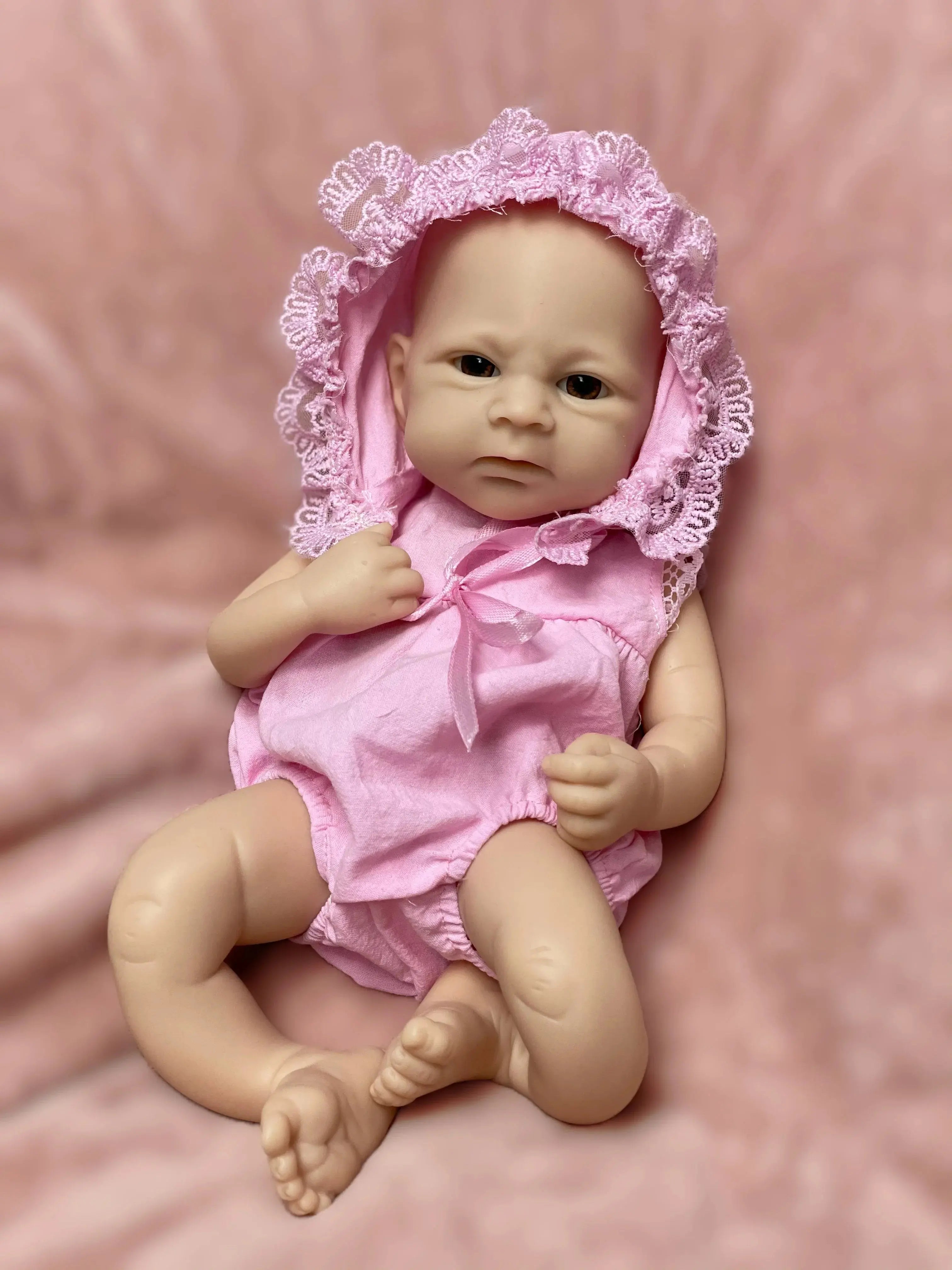 Image of Reborn Baby Dolls 13Inch Vivienne&Elijha All Silicone Reborn Doll