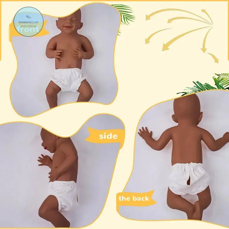 Image of Reborn Baby Dolls 17.72" Micro Preemie Full Body Platinum Silicone