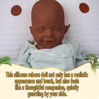 Image of Reborn Baby Dolls 17.72" Micro Preemie Full Body Platinum Silicone