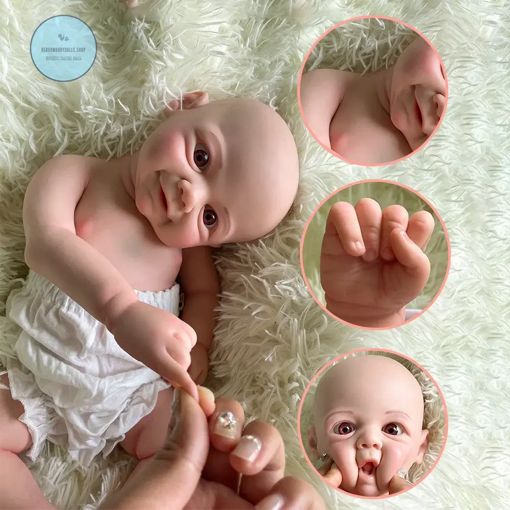 Image of Reborn Baby Dolls 17Inch 43Cm Handmade Painted Full Body Silicone