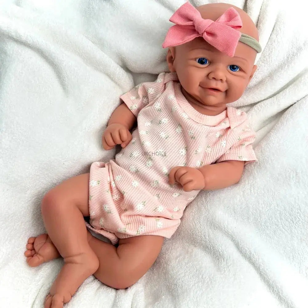 Image of Reborn Baby Dolls 17Inch Baby Girl Vivienne Washable Silicone Reborn