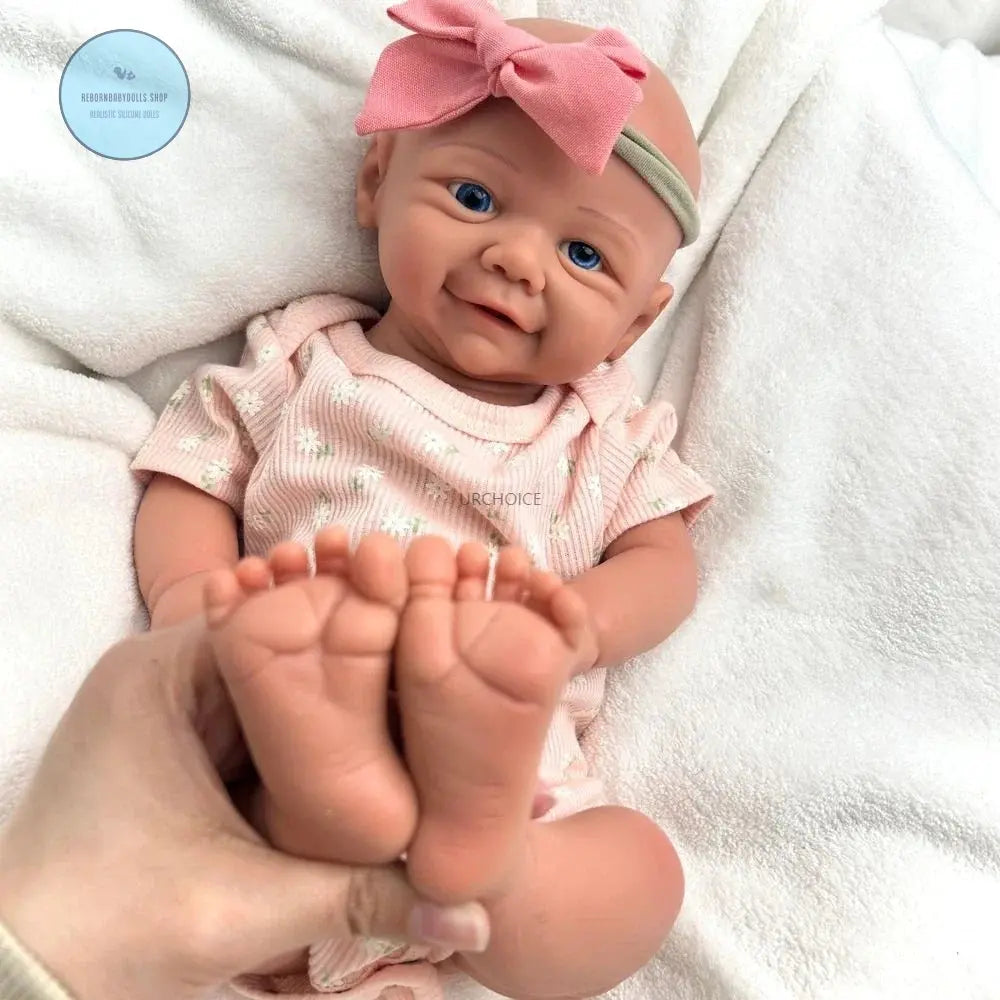 Image of Reborn Baby Dolls 17Inch Baby Girl Vivienne Washable Silicone Reborn