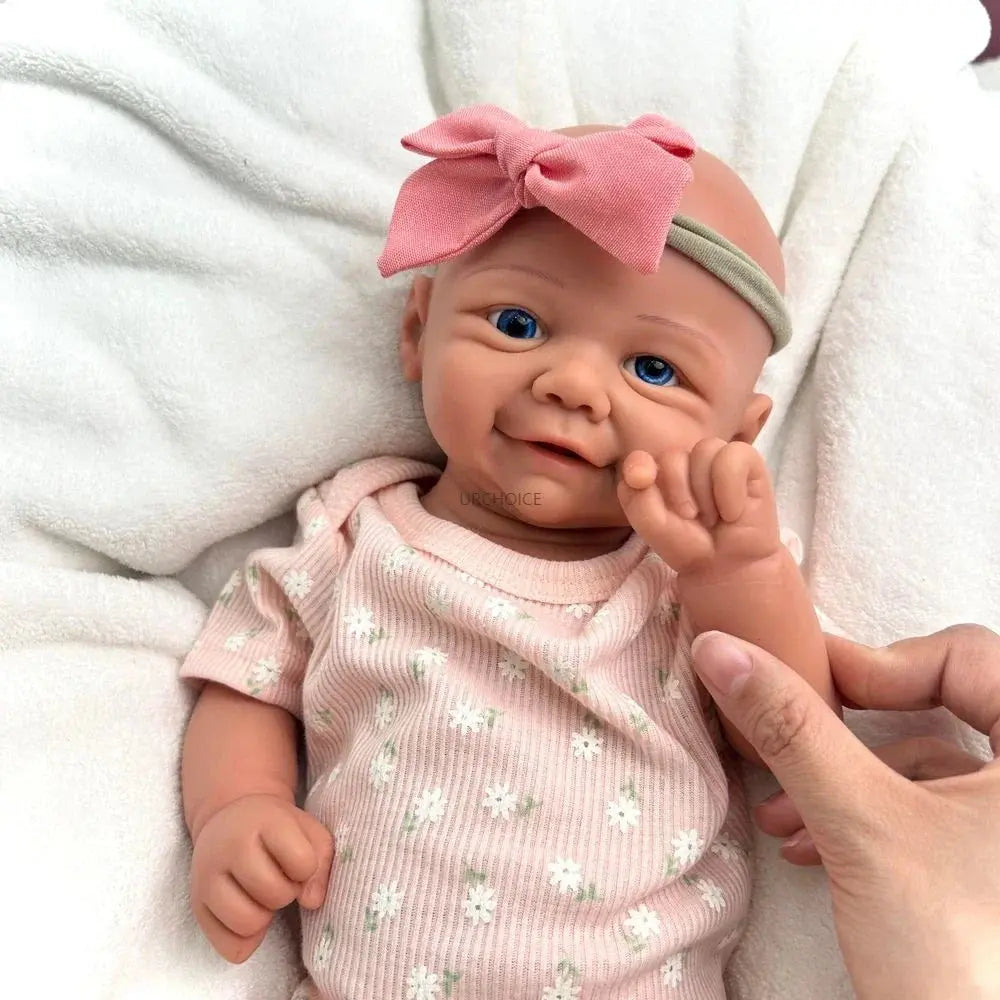 Image of Reborn Baby Dolls 17Inch Baby Girl Vivienne Washable Silicone Reborn