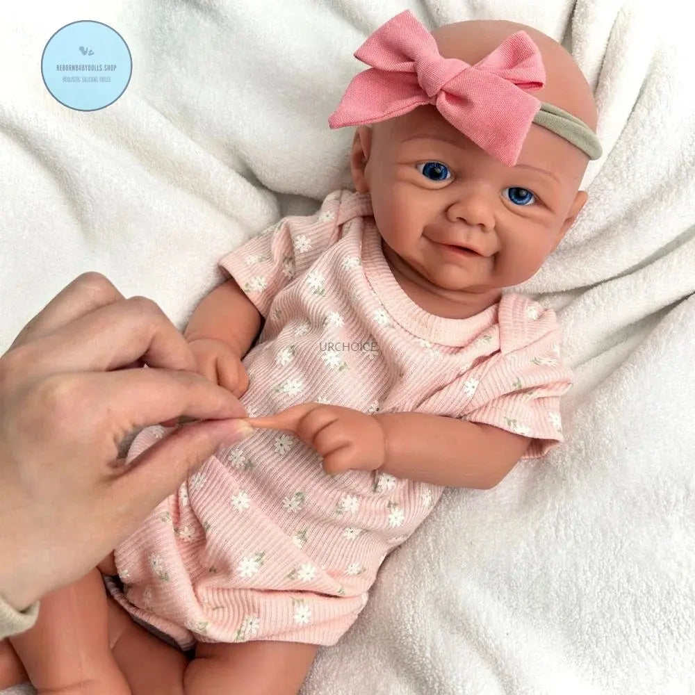 Image of Reborn Baby Dolls 17Inch Baby Girl Vivienne Washable Silicone Reborn