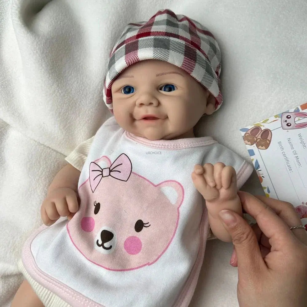 Image of Reborn Baby Dolls 17Inch Baby Girl Vivienne Washable Silicone Reborn