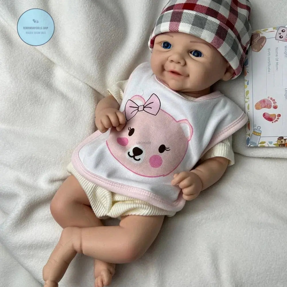 Image of Reborn Baby Dolls 17Inch Baby Girl Vivienne Washable Silicone Reborn