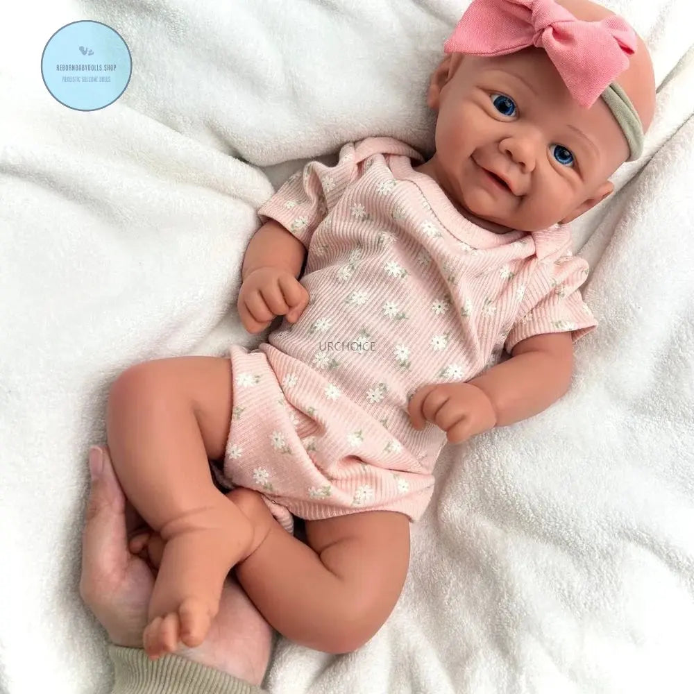 Image of Reborn Baby Dolls 17Inch Baby Girl Vivienne Washable Silicone Reborn