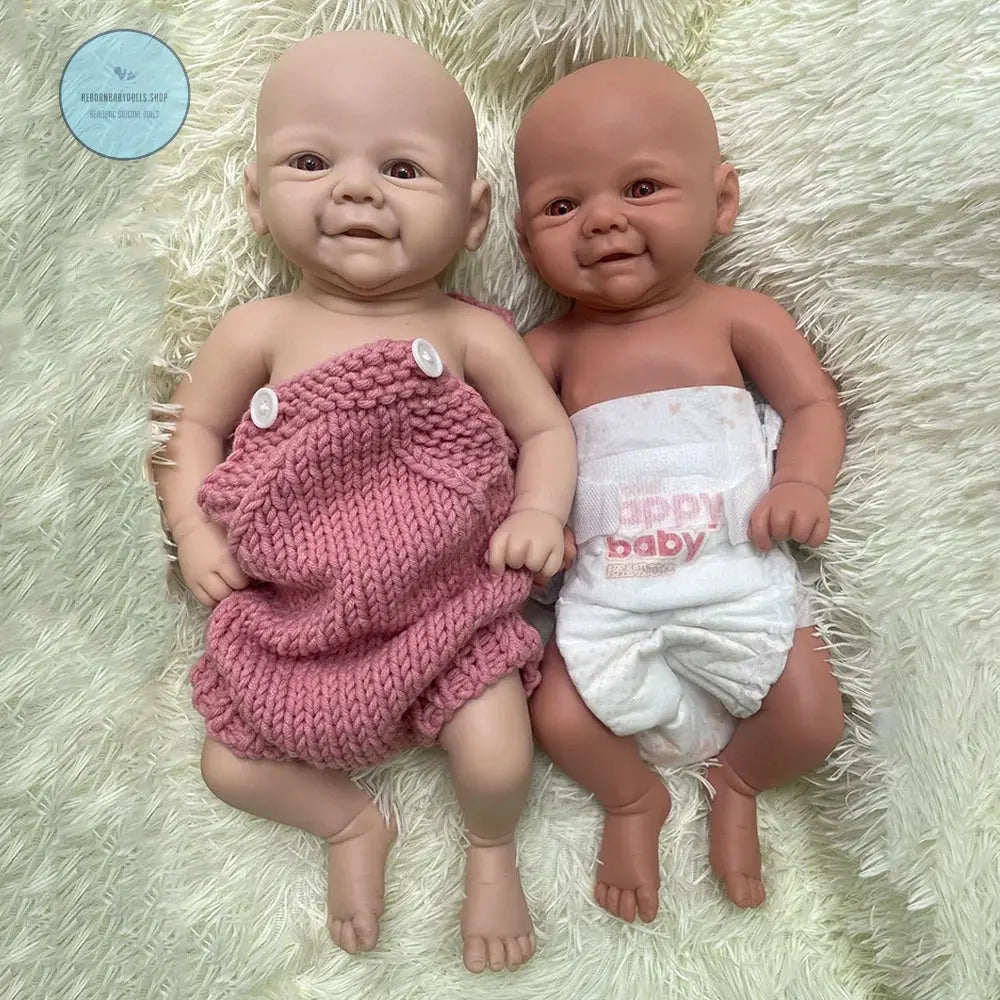 Image of Reborn Baby Dolls 17Inch Black Skin Realistic Soft Silicone Reborn