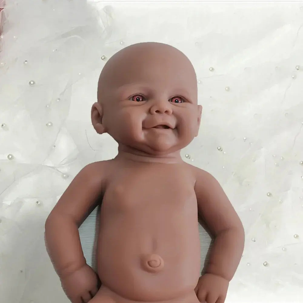 Image of Reborn Baby Dolls 17Inch Black Skin Realistic Soft Silicone Reborn