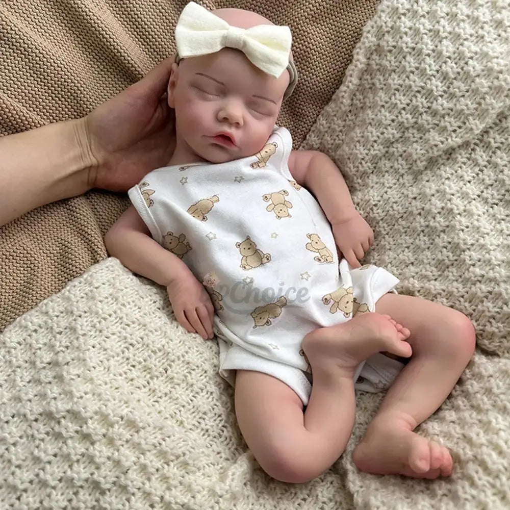 Image of Reborn Baby Dolls 17Inch Handmade Realistic Details Silicone Reborn