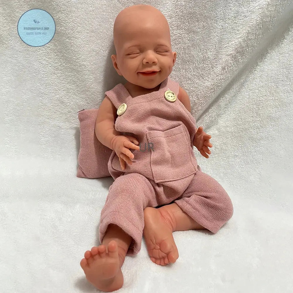 Image of Reborn Baby Dolls 18 Inch Full Platinum Silicone Reborn Baby Girl