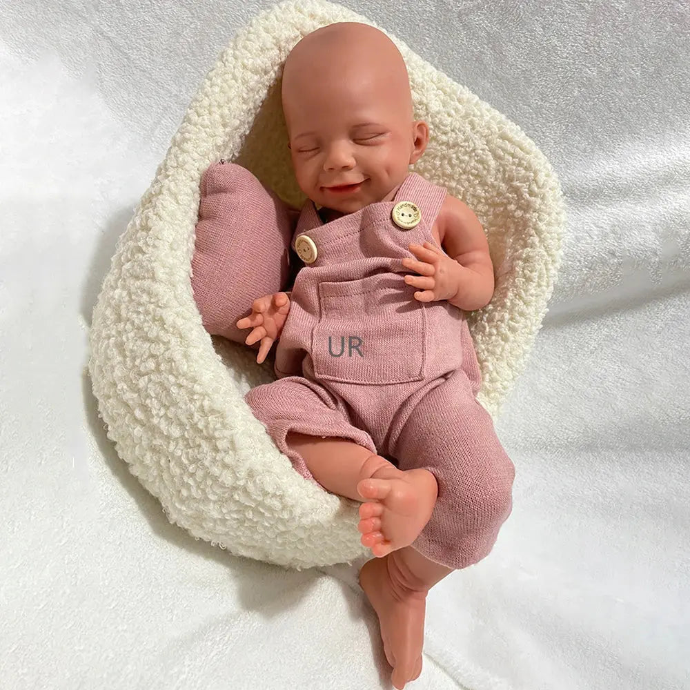 Image of Reborn Baby Dolls 18 Inch Full Platinum Silicone Reborn Baby Girl