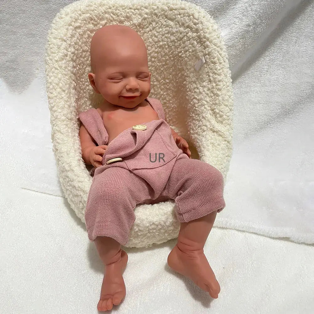Image of Reborn Baby Dolls 18 Inch Full Platinum Silicone Reborn Baby Girl