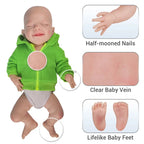 Image of Reborn Baby Dolls 18 Inch Full Platinum Silicone Reborn Baby Girl