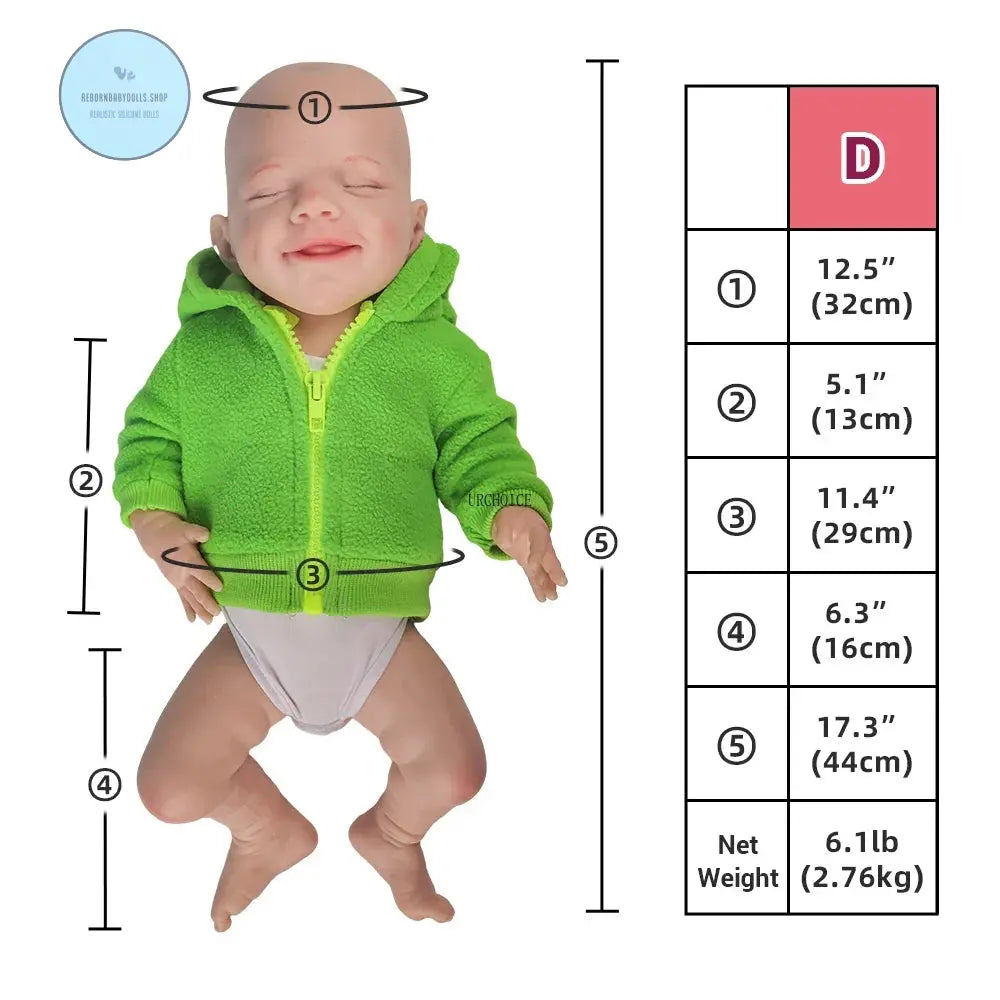 Image of Reborn Baby Dolls 18 Inch Full Platinum Silicone Reborn Baby Girl