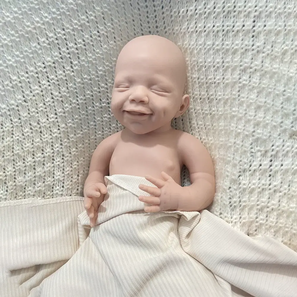 Image of Reborn Baby Dolls 18 Inch Full Platinum Silicone Reborn Baby Girl