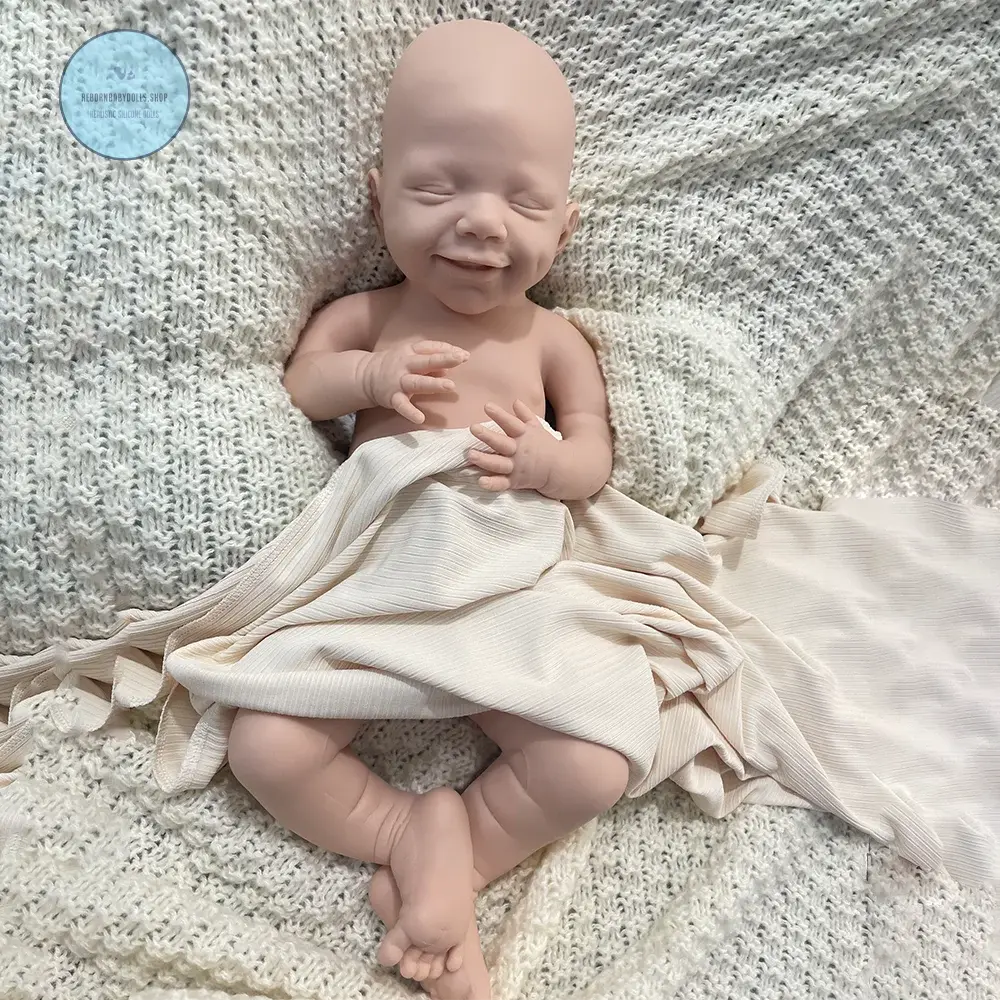 Image of Reborn Baby Dolls 18 Inch Full Platinum Silicone Reborn Baby Girl