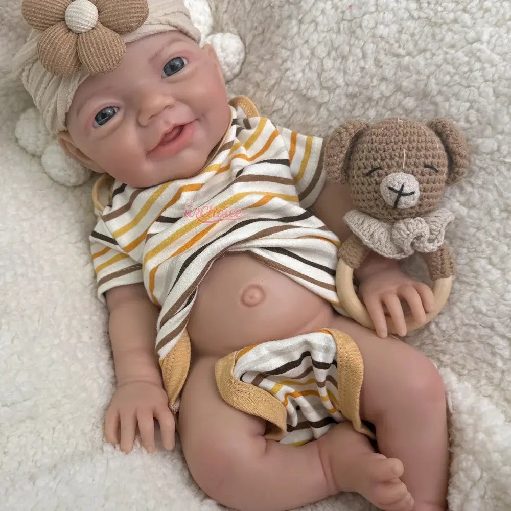 Image of Reborn Baby Dolls 18Inch Baby Girl Full Soft Solid Silicone Reborn