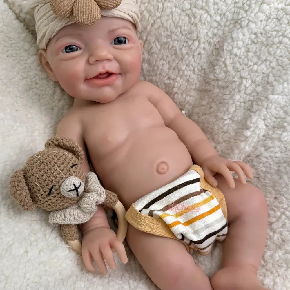 Image of Reborn Baby Dolls 18Inch Baby Girl Full Soft Solid Silicone Reborn