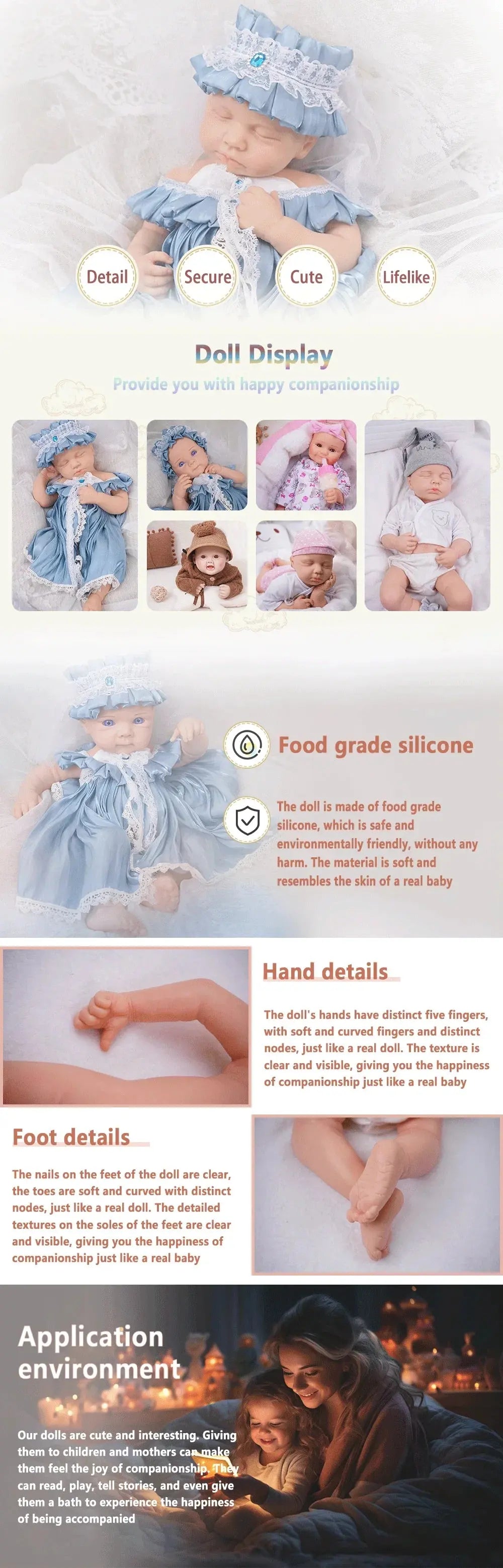 Image of Reborn Baby Dolls 18Inch Full Body Silicone Reborn Baby Doll