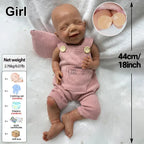 Image of Reborn Baby Dolls 18Inch Silicone Reborn Baby Girl Realistic Full